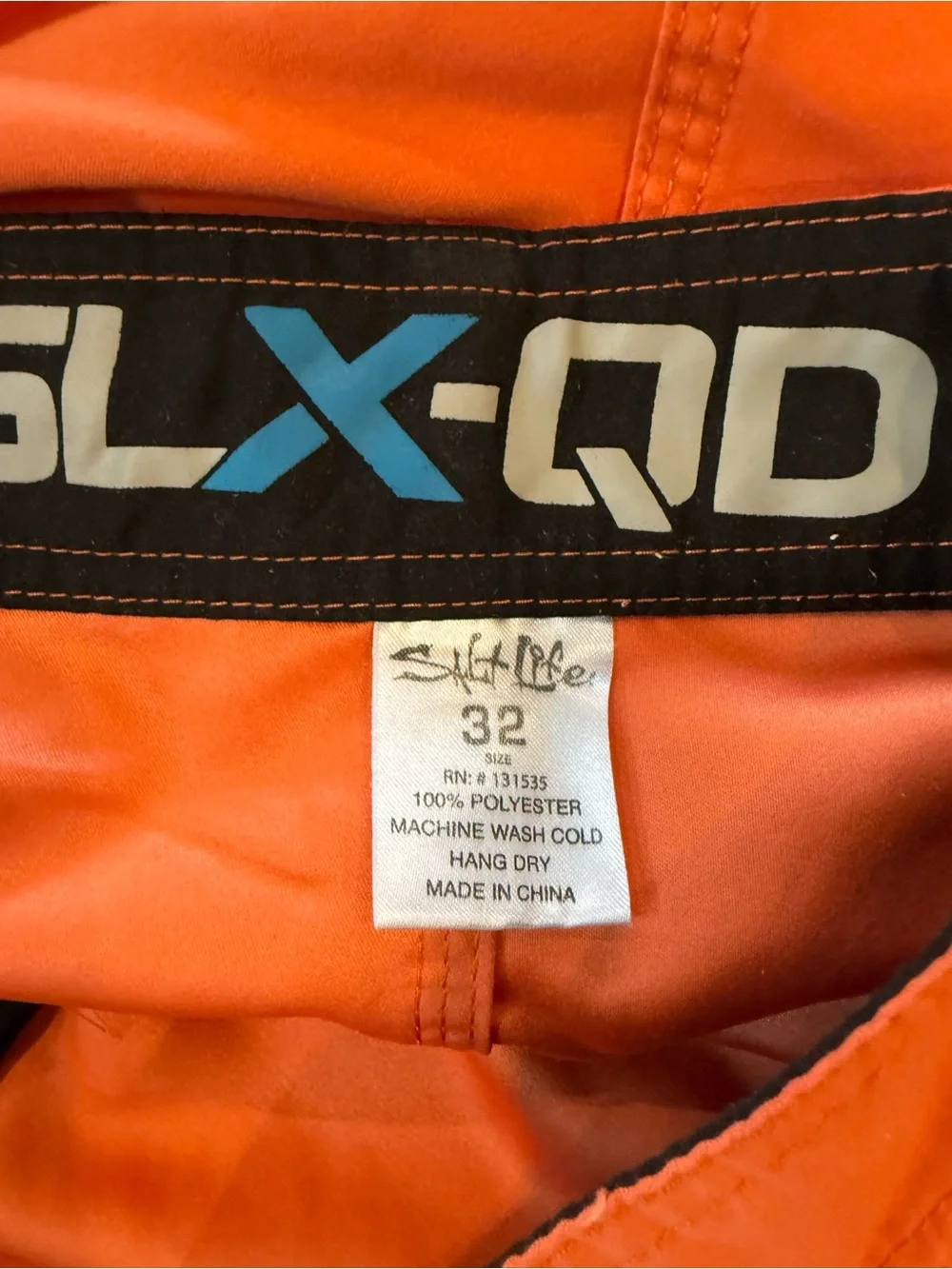 Salt Life Men's Coral-Orange Board Shorts with Side Cargo
